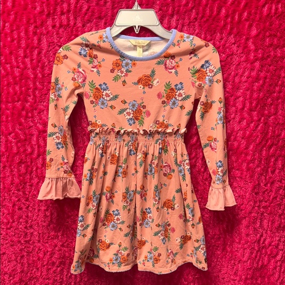 Matilda Jane Other - Matilda Jane Salmon Floral Long-Sleeve Dress